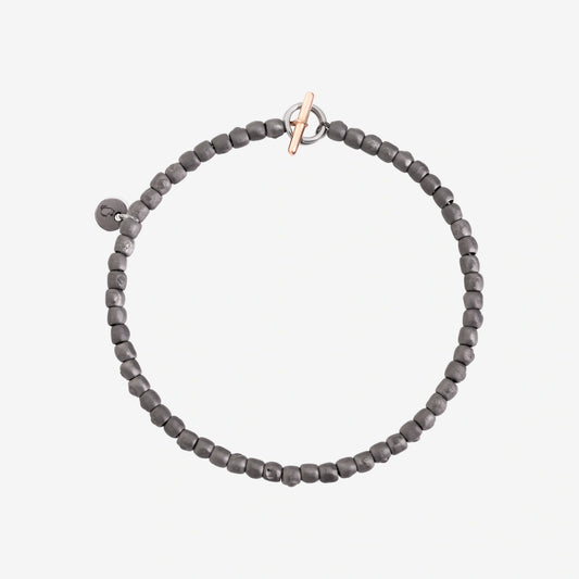 Bracciale Mini Granelli Titanio, Acciaio e Oro Rosa 9 Kt Dodo DBC0002_GRANX_GTIMX