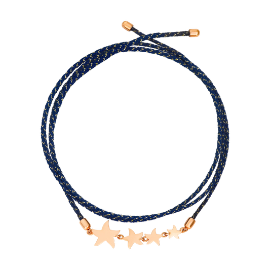 Dodo Star Bracelet With Cord DBC1003_STAR4_BLU9R