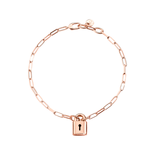 Bracciale Lucchetto Argento Dorato Oro Orosa 18kt Dodo DBC2002_LOCKS_00RAG