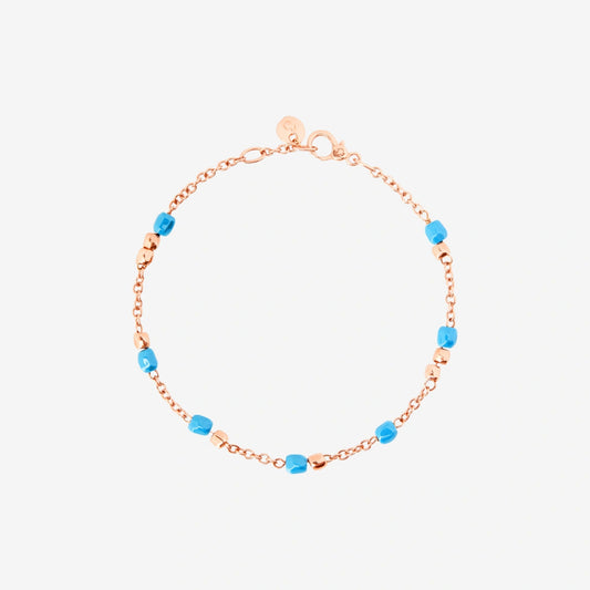 Bracciale Granelli 9Kt e Ceramica Turchese Dodo DBC3005_GRANX_CTU9R