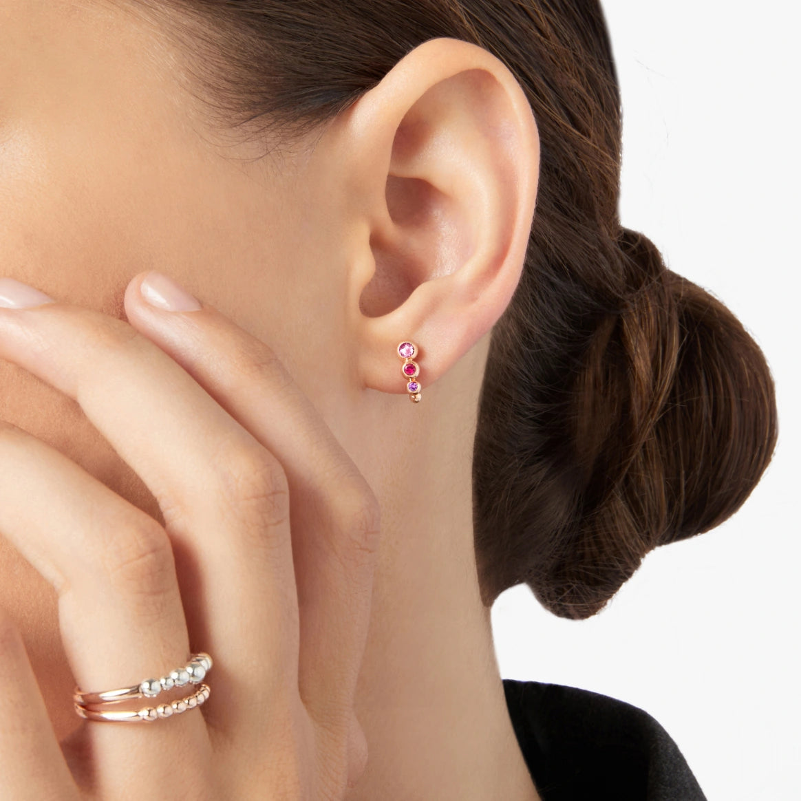 Orecchino Bollicine Oro Rosa 9 kt Dodo DHC3005_BOLLI_ZRI9R