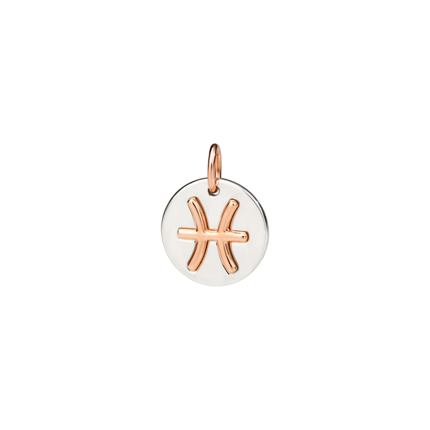 Ciondolo Zodiaco Pesci Argento Oro Rosa 9 kt Dodo DMC2010_ZODPE_0009A