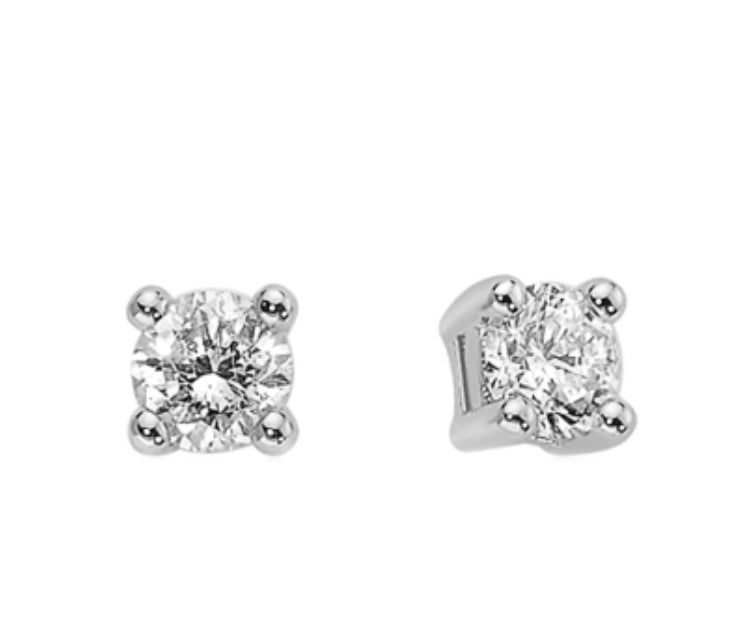 Orecchini di Diamante Punto Lune in Oro Bianco Miluna ERD2307-004G7