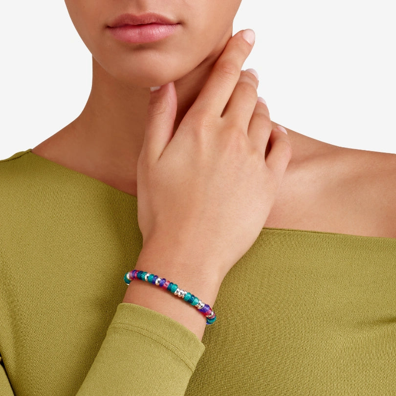Bracciale Rondelle Argento & Plastica Riciclata Dodo DBC5004_RONDE_VI0AG
