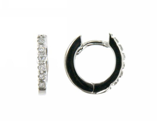 Orecchini a Cerchio con Diamanti in Oro Bianco Mirco Visconti GM125/3