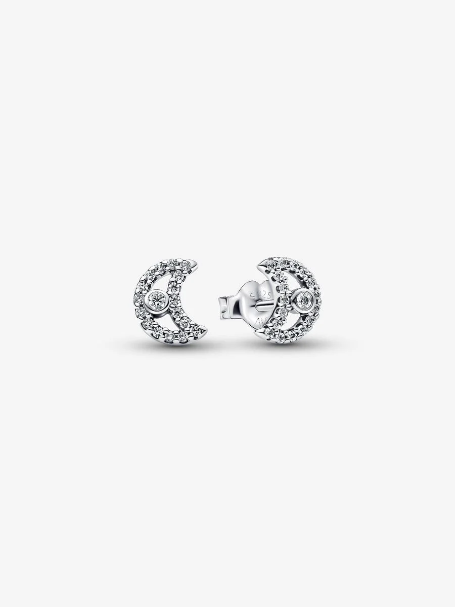Orecchini a lobo Luna luminosa Argento Sterling 925 Pandora 294257c01