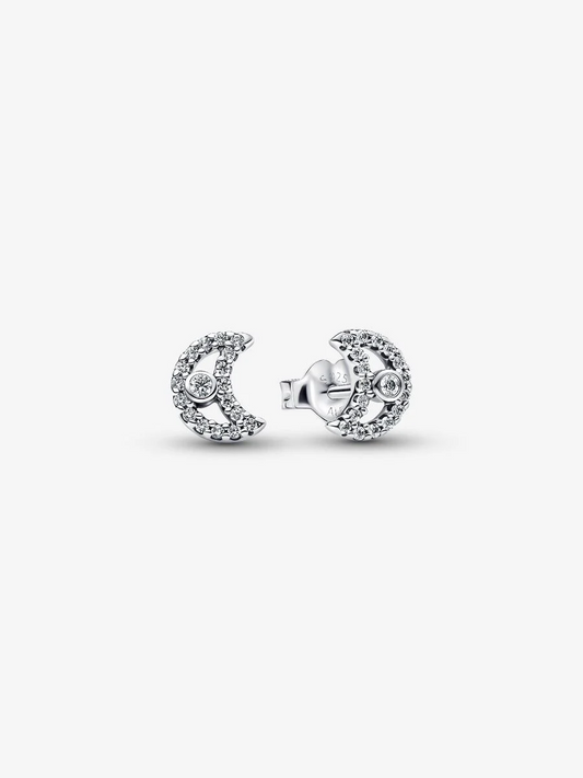 Orecchini a lobo Luna luminosa Argento Sterling 925 Pandora 294257c01