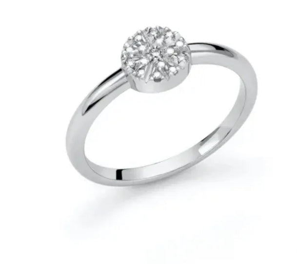 Anello con Diamanti Naturali e Argento925 Miluna LID3557M14