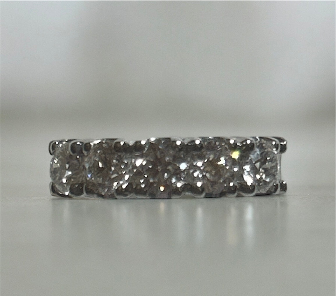 Veretta Ring 5 Stones 18 Kt White Gold Crivelli 106-1-540
