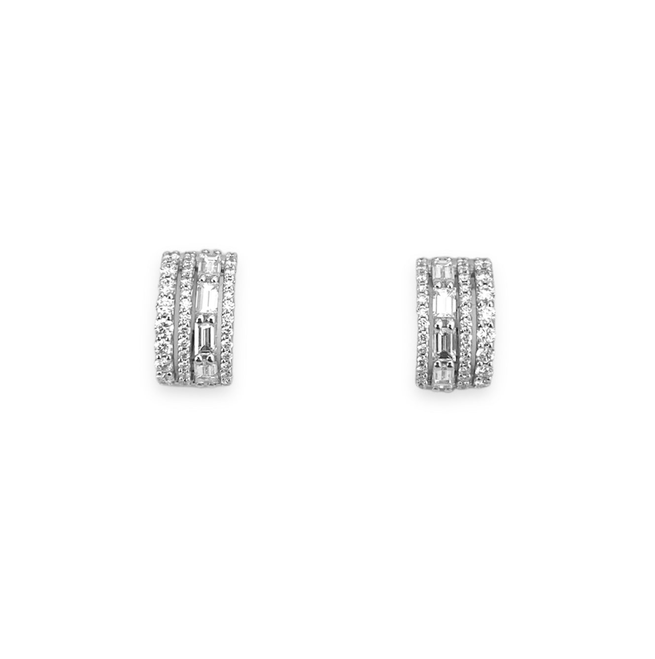 Orecchini Oro Bianco 18 Kt E Diamanti Crivelli 276-16083