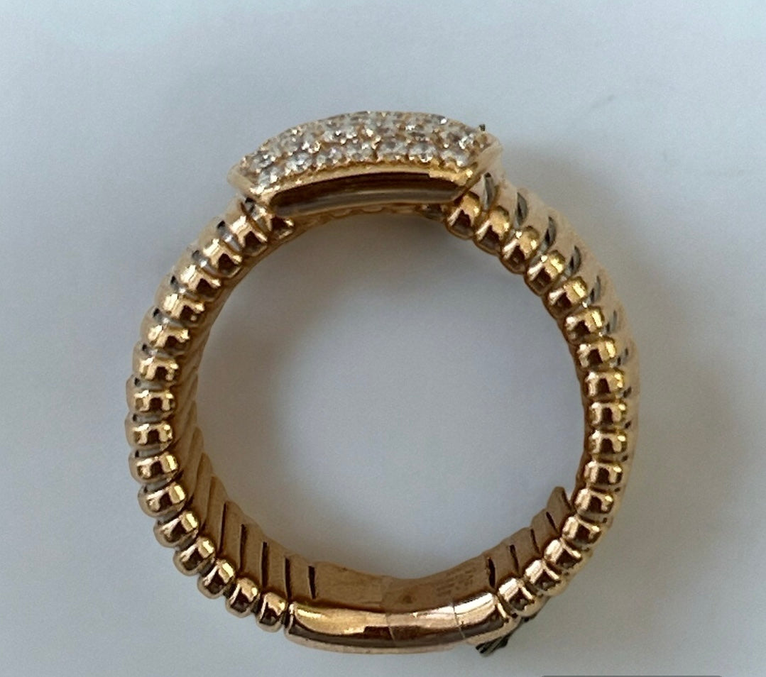 Anello Molla Oro Rosa 18 Kt E Diamanti Crivelli 302-T91601M-AN