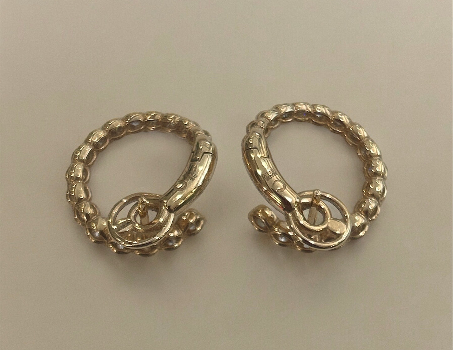 Orecchini Spirale Oro Rosa 18 Kt E Diamanti Crivelli 274-CRB124