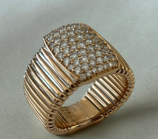 Anello Molla Oro Rosa 18 Kt E Diamanti Crivelli 302-T91601M-AN