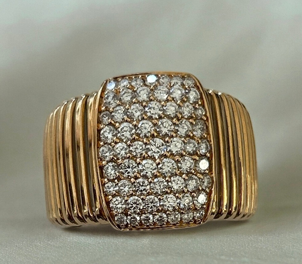 Anello Molla Oro Rosa 18 Kt E Diamanti Crivelli 302-T91601M-AN