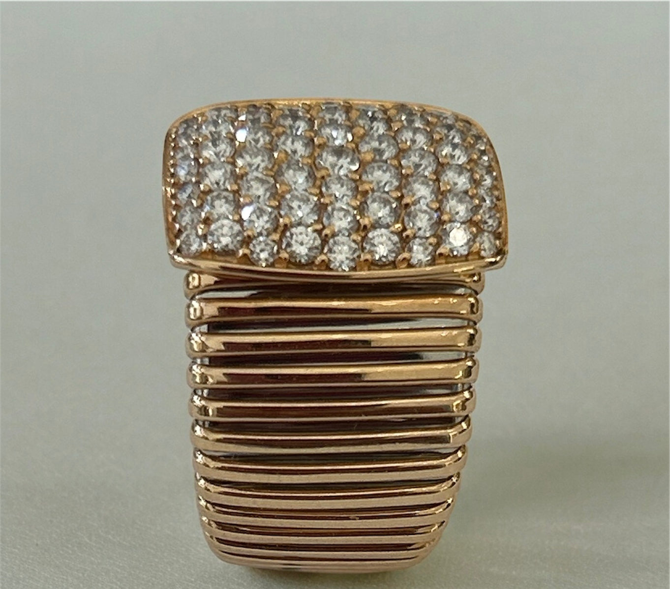 Anello Molla Oro Rosa 18 Kt E Diamanti Crivelli 302-T91601M-AN