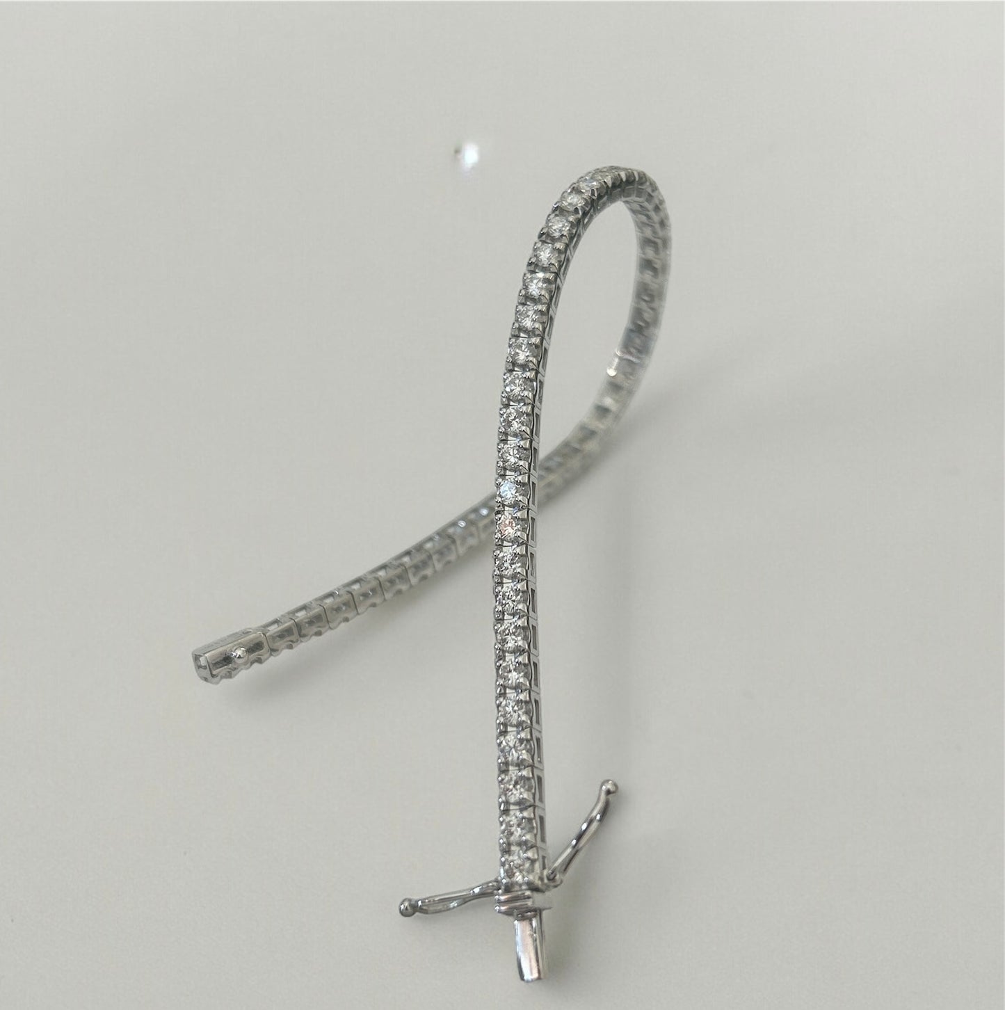 Bracciale Tennis Oro Bianco 18 Kt E Diamanti Crivelli 329-L1052-I