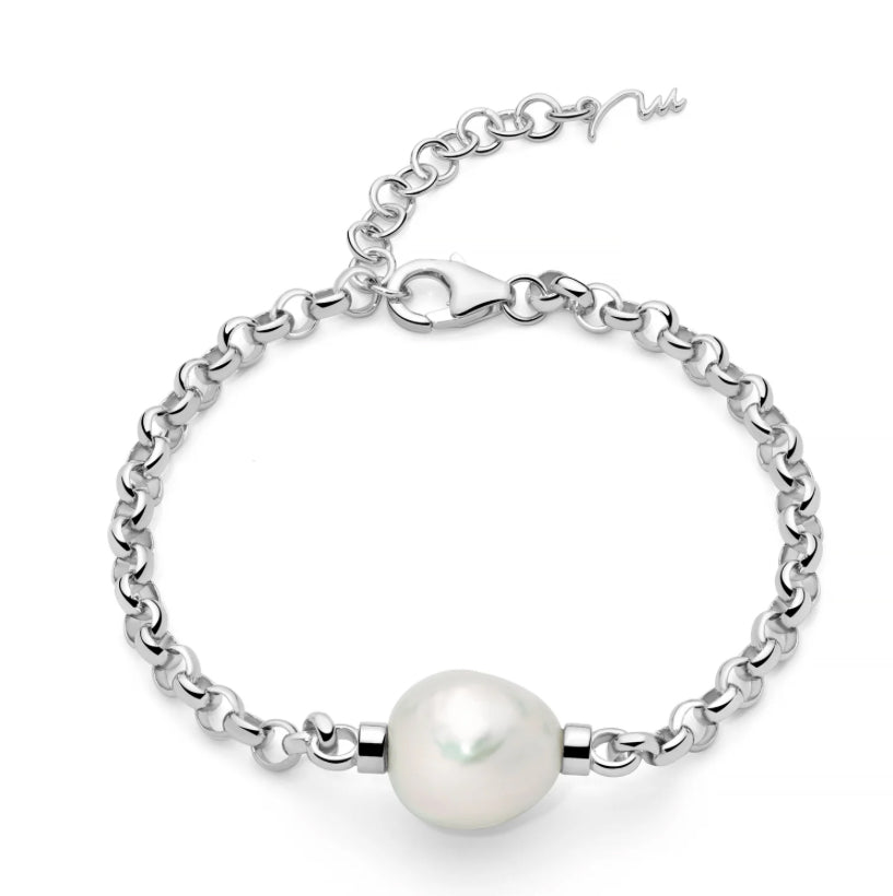 Bracciale con Perla Oriente Barocca in Argento925 Miluna PBR3546B