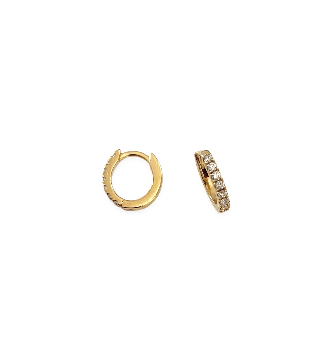 Orecchini Mini Boccole Oro Rosa 18 ct e Diamanti Crivelli 326-BO862-8