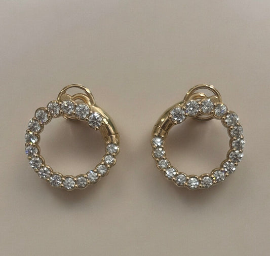 Orecchini Spirale Oro Rosa 18 Kt E Diamanti Crivelli 274-CRB124