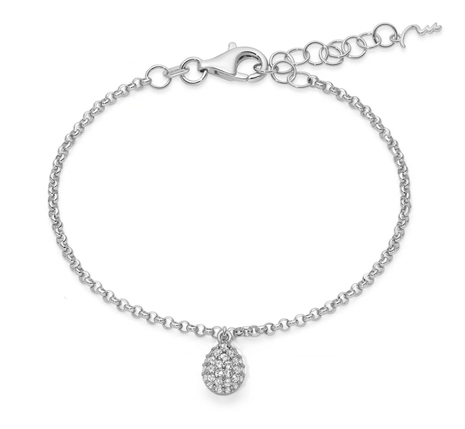 Bracciale “Giochi di Luce” in Argento925 e Topazi con Pendente Goccia Piccolo Miluna BRD1096
