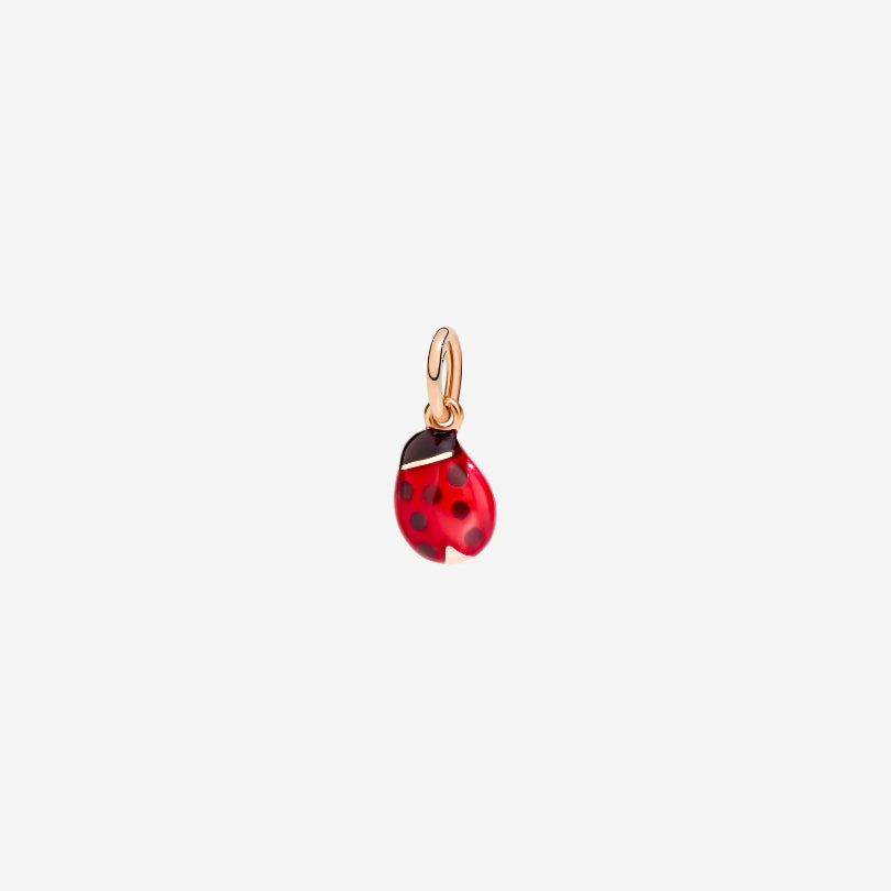 Ladybug Pendant in 9 Kt Rose Gold and Red Enamel DMB9009_LADYS_ERO9R