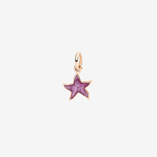 Star Pendant in 9 Kt Rose Gold and Purple Enamel Dodo DMC4008_STARS_EPV9R