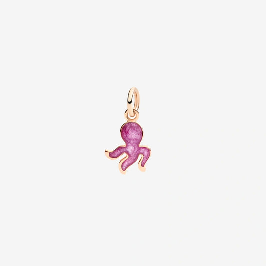 Octopus Pendant in 9 Kt Rose Gold and Purple Enamel Dodo DMC4009_OCTOS_EPV9R
