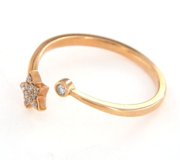 Anello Stella Pavé Oro Rosa 18 Kt E Diamanti Crivelli 370-XR4999