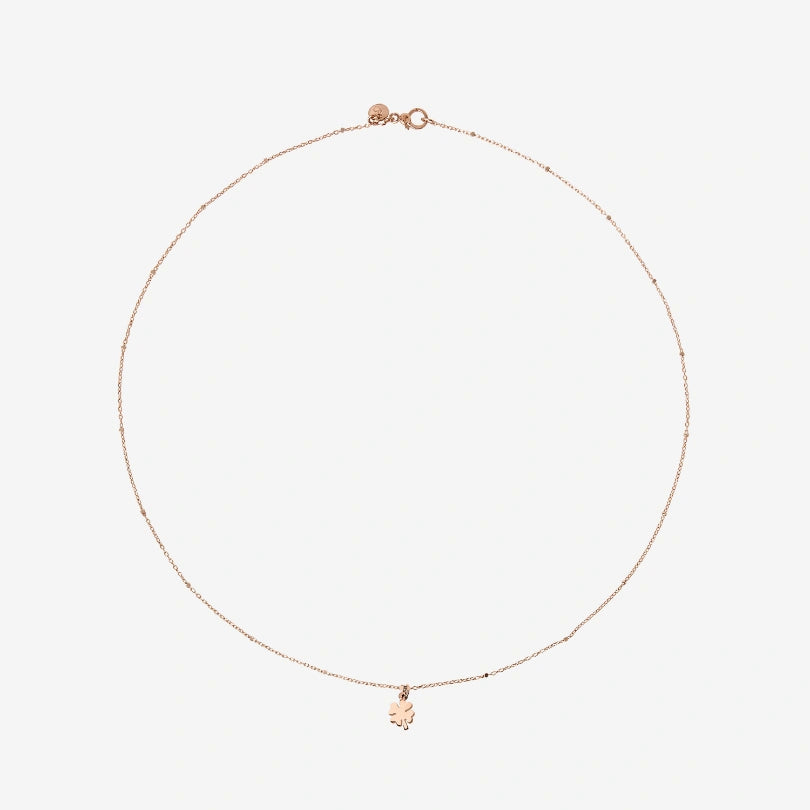 Collana Mini Quadrifoglio Oro Rosa 9 kt Dodo DCB9004_FOURX_0009R