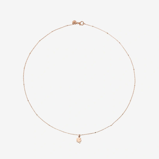 Collana Mini Quadrifoglio Oro Rosa 9 kt Dodo DCB9004_FOURX_0009R