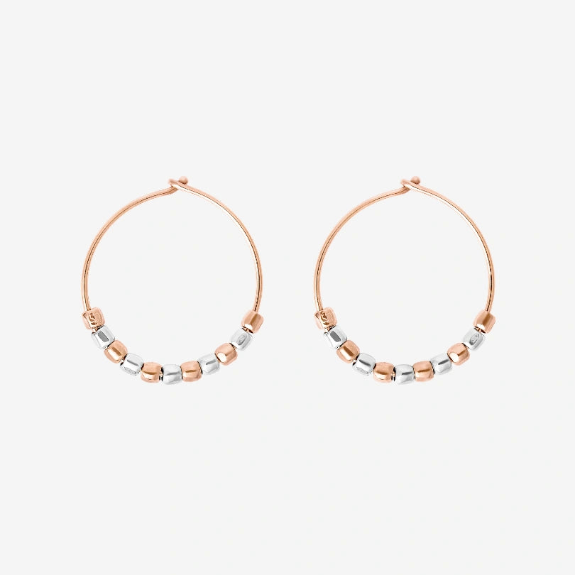 Orecchini Mini Granelli Argento & Oro Rosa Dodo DOC1000_GRANX_0009A