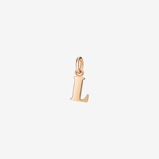 Letter L Pendant 9 Kt Rose Gold Dodo DMB2015_LETLL_0009R
