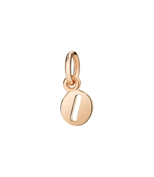 Small Letter O Pendant in 9 kt Rose Gold DLET9P/O