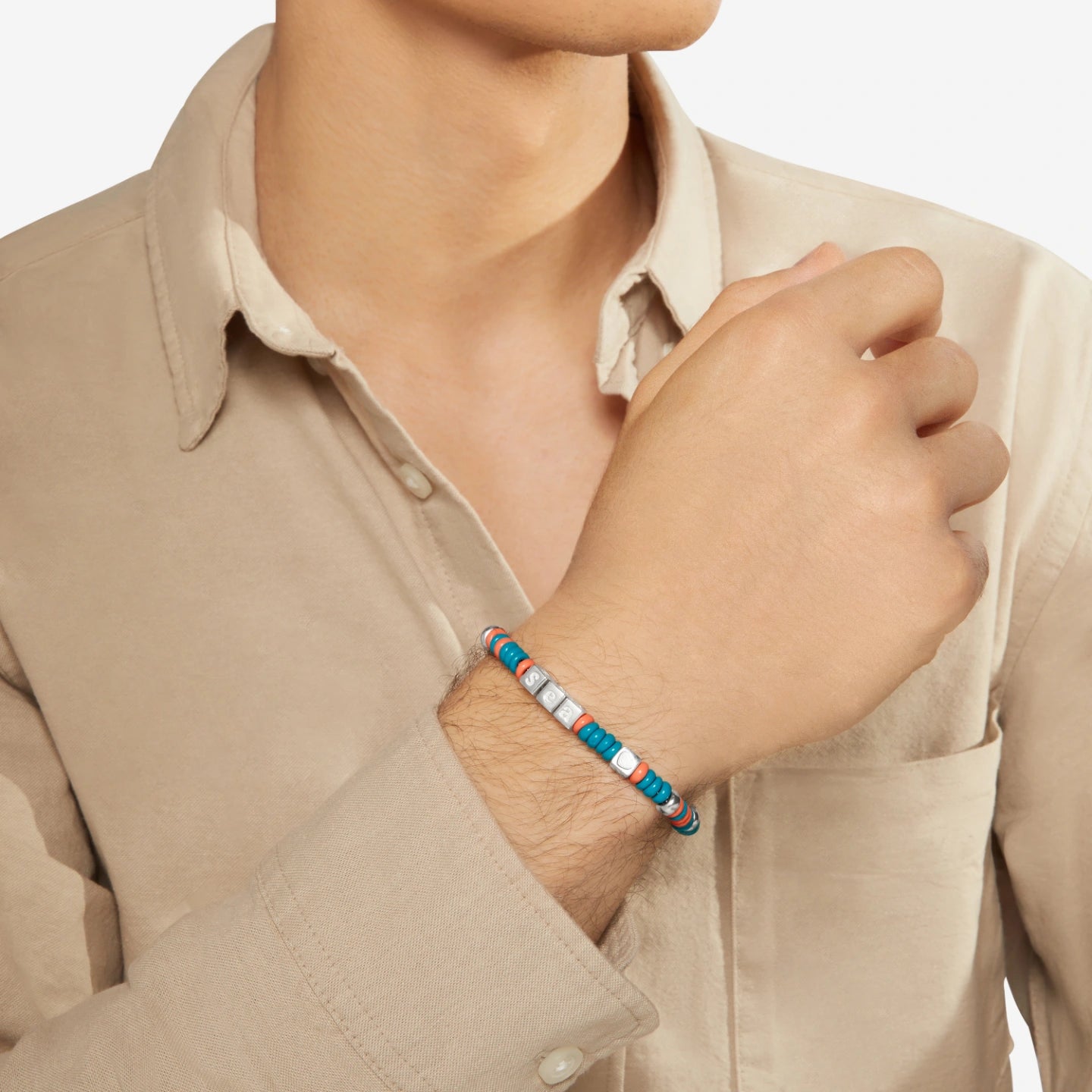 Rondelle Bracelet Tēnaka Sea Recycled Plastic Dodo DBC4003_RONDE_OTCAG