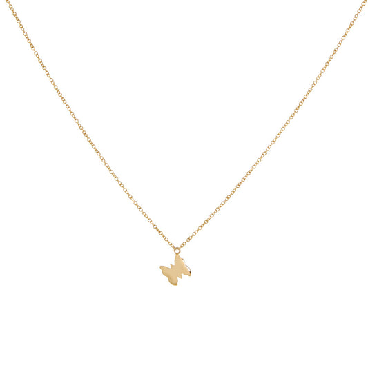 Together Butterfly Necklace 18 Kt Yellow Gold Dodo Dcfagog/o