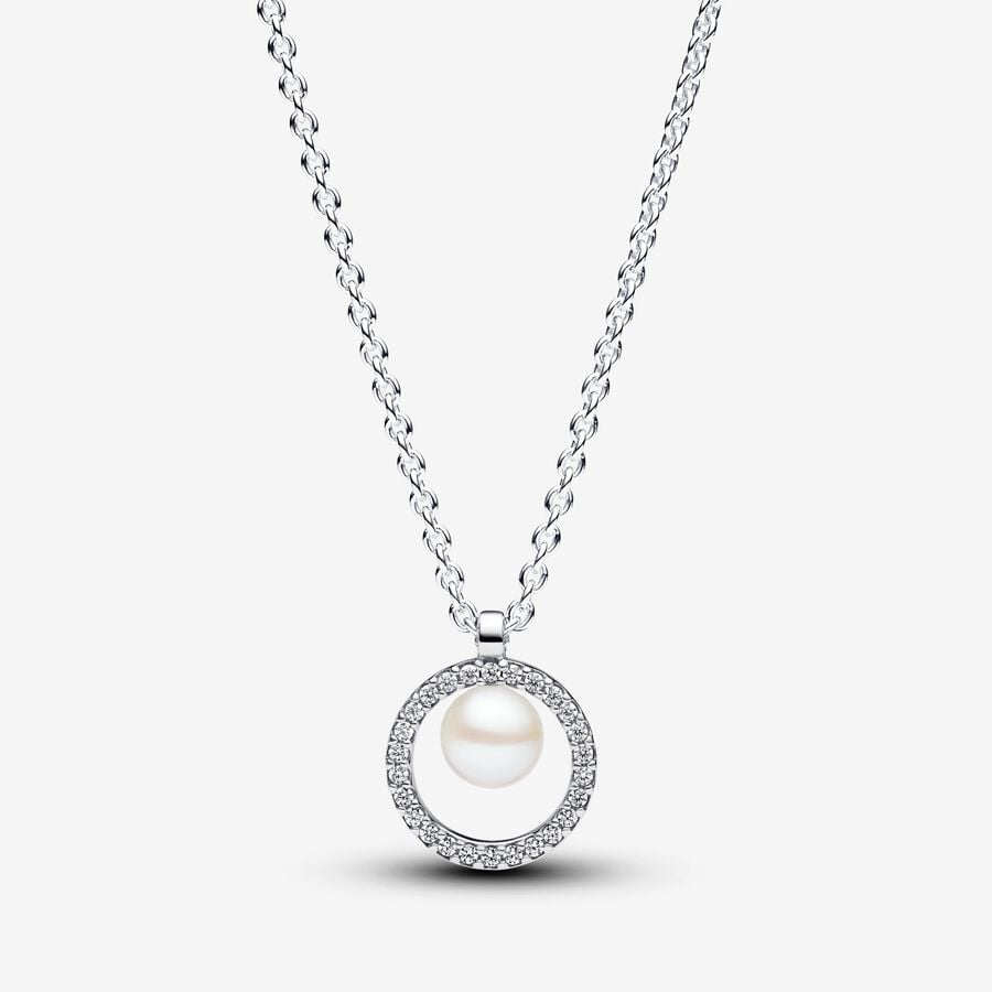 Collana con Perla d’Acqua Dolce Coltivata e Pavè Pandora 393165C01-45