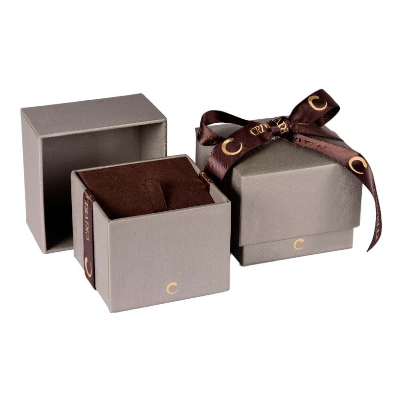 Orecchini Mini Boccole Oro Bianco 18 ct e Diamanti Crivelli 326-BO862-8