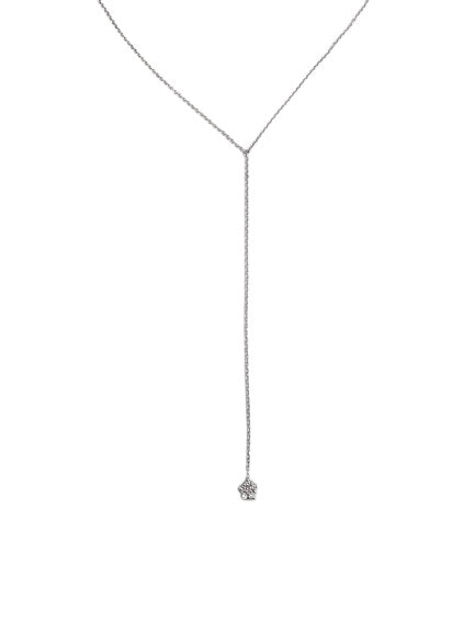 Collana Oro Bianco Fiore Diamanti Pasquale Bruni 10379b