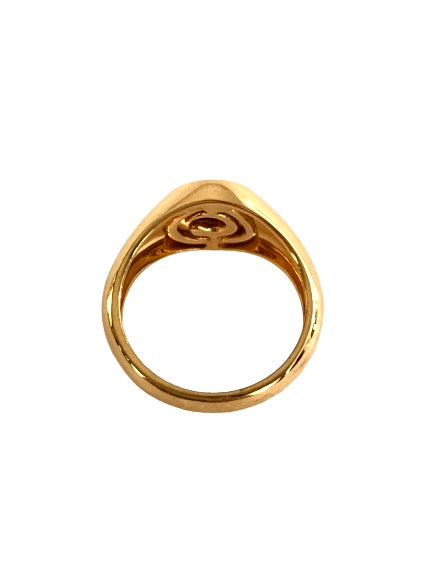 Anello Chevalier Iniziale R Oro Rosa 18 Kt E Diamanti Crivelli 303-384-R