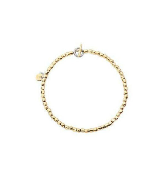 Bracciale Mini Granelli Oro Giallo 18 Kt e Acciaio Dodo DBC0002_GRANX_GOGMX