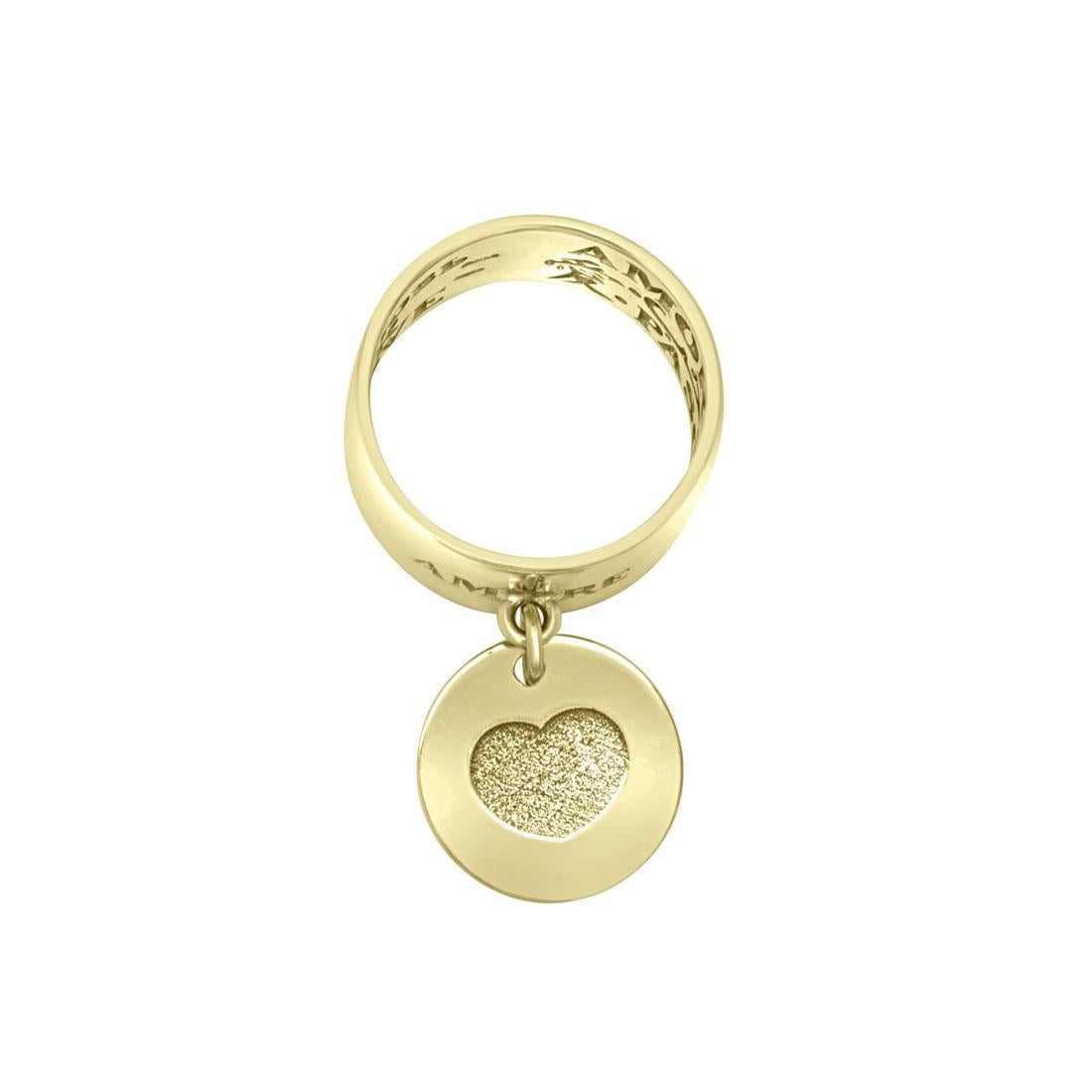 Fede love ring in yellow gold with Pasquale Bruni pendant 13644g