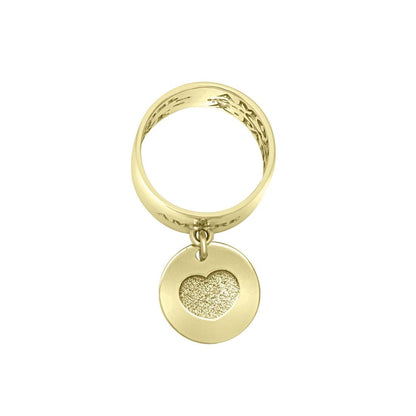 Fede love ring in yellow gold with Pasquale Bruni pendant 13644g