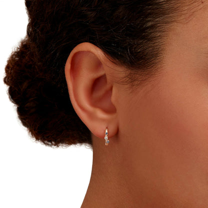 Orecchini Hoop Oro Rosa Zaffiri e Diamanti Dodo DOC5003-UNIVE-ZSB9R