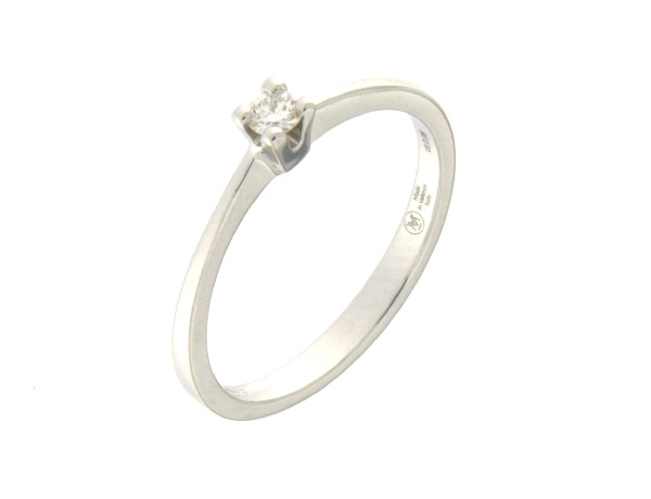 Anello Solitario con Diamanti Oro Bianco Mirco Visconti AL546/20