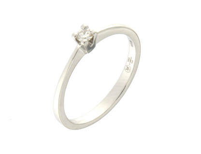 Anello Solitario con Diamanti Oro Bianco Mirco Visconti AL546/20