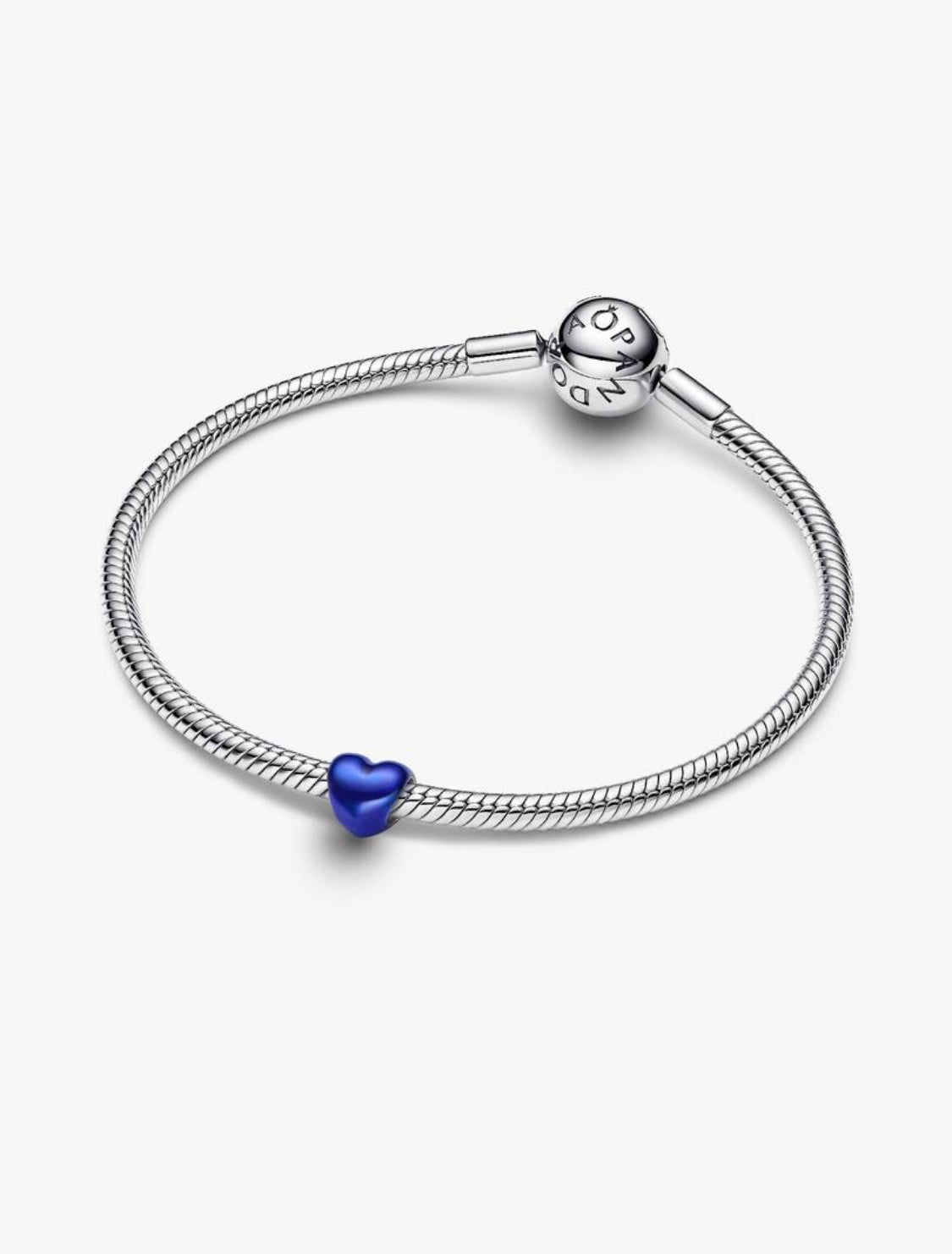 Mini Charm Cuore effetto metallico blu Pandora 794785C02