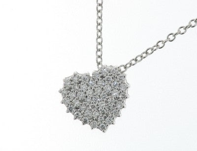 Girocollo Cuore con Diamante in Oro Bianco Mirco Visconti P1237/10