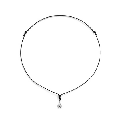 Ciondolo i Tesorini Mini con Sagoma Bimbo in Oro Bianco 18 kt Le Bebè LBB940