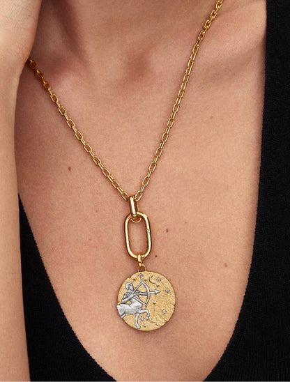 Charm Medallion XL Sagittario "Vivere Est Audere" Pandora 764995C01