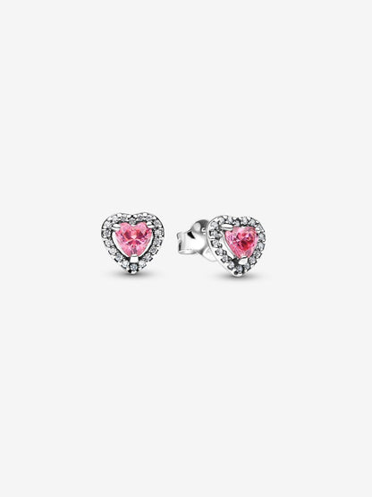 Orecchini a cuore rosso rubino in argento 925 Orecchini a cuore rosso rubino in argento 925